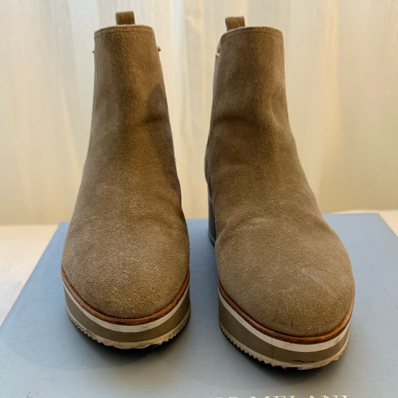 ANTONIO MELANI Brexton Tan Suede Platform ankle Boots - Picture 9 of 14